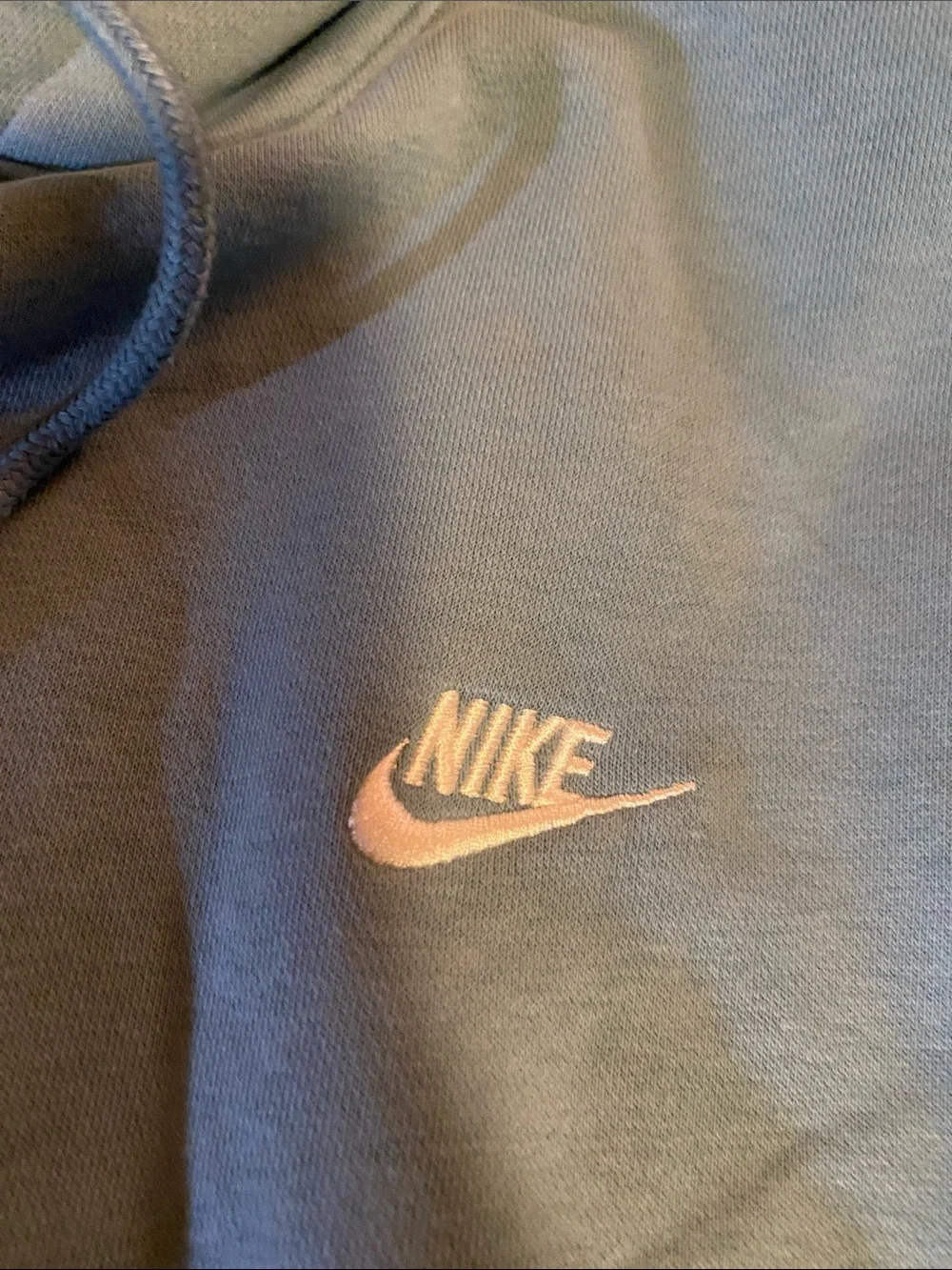 Nike Light Blue Pullover Hoodie with Chest Swoosh